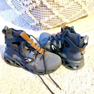 So versatile! Steel toe work boots / hiking boots. Waterproof!